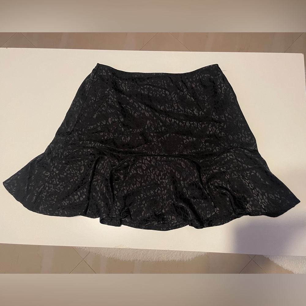 TRIX Black Cheetah Print Skirt Size M